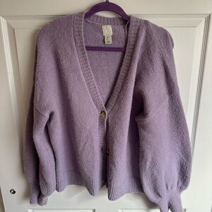 Joie Lavender Cardigan Sweater